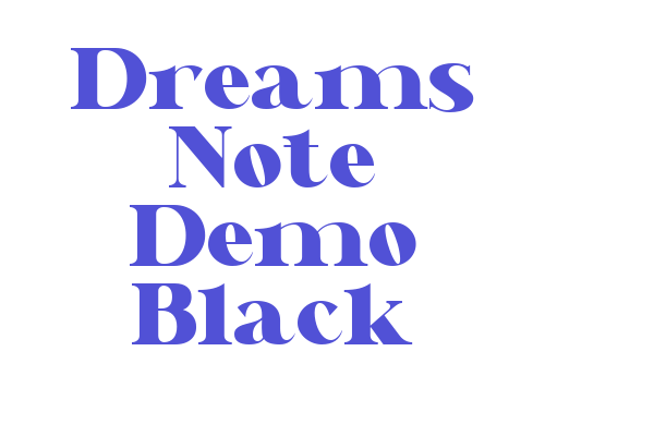 Dreams Note Demo Black