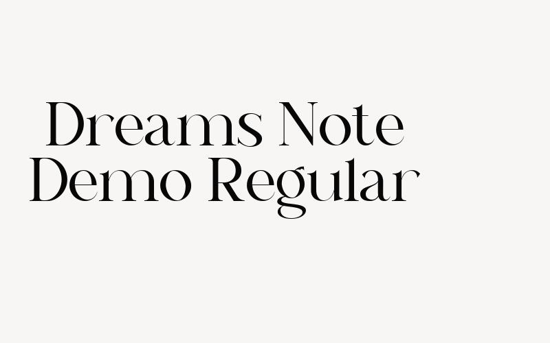 Dreams Note Demo Regular Font