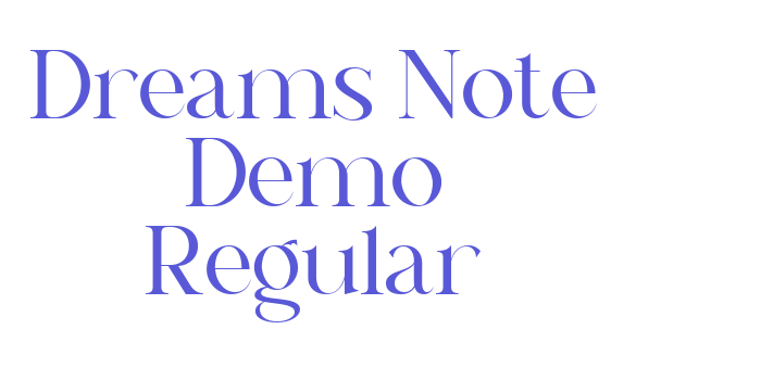 Dreams Note Demo Regular Font Download