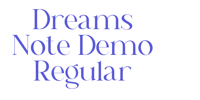 Dreams Note Demo Regular Font