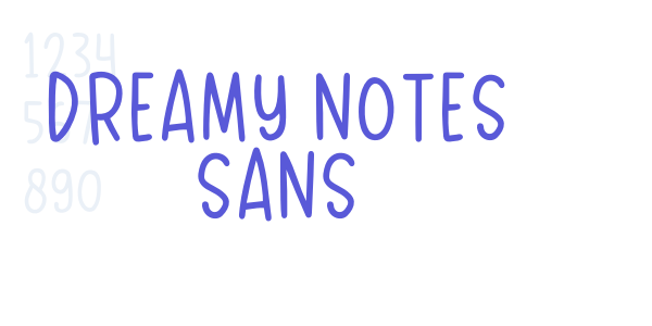 Dreamy Notes Sans font free