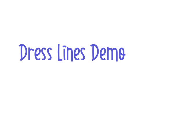 Dress Lines Demo Font