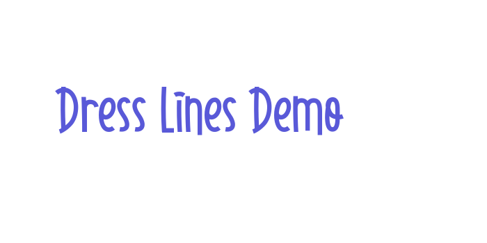 Dress Lines Demo Font Download