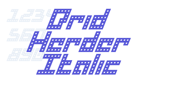 Drid Herder Italic font