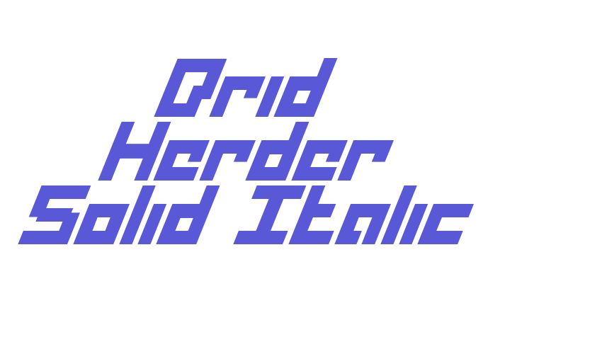 Drid Herder Solid Italic Font