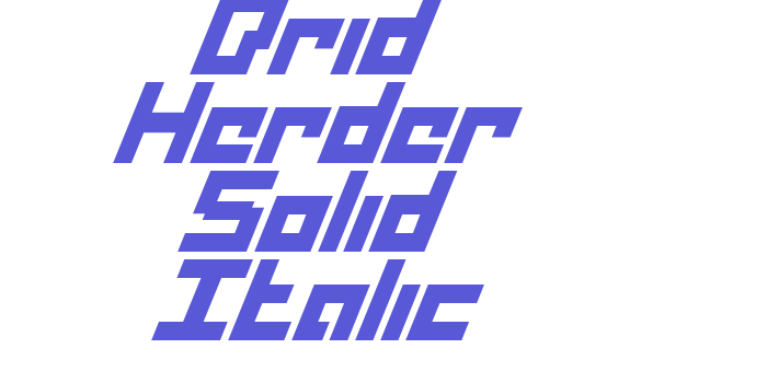 Drid Herder Solid Italic Font Download