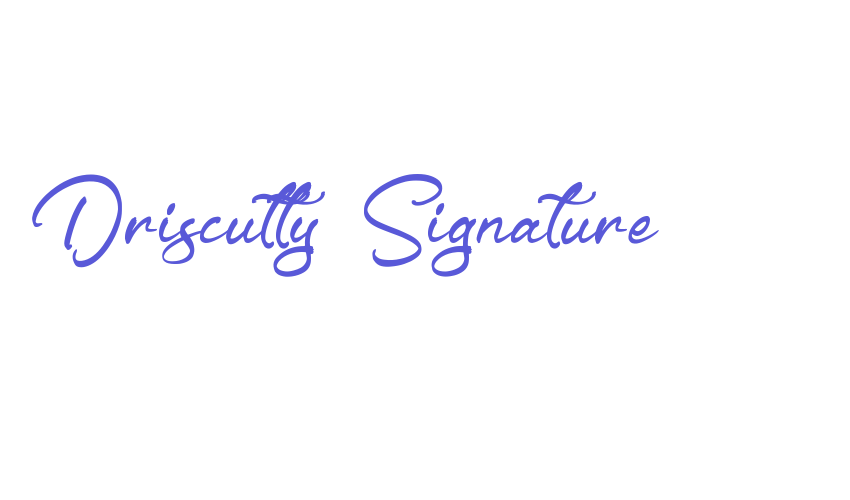 Driscutty Signature Font Download