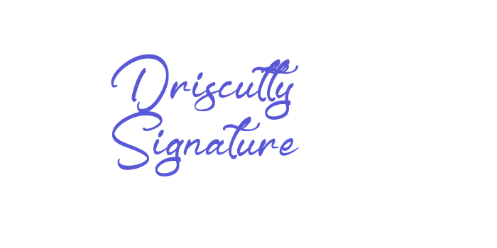 Driscutty Signature Font Download