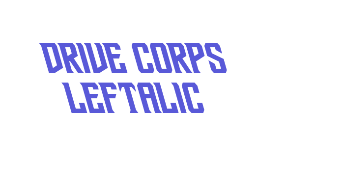 Drive Corps Leftalic Font Download