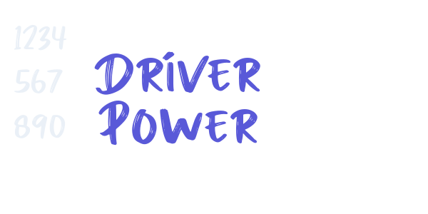 Driver Power font