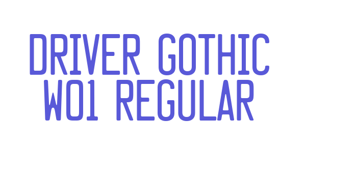 Driver Gothic W01 Regular Font