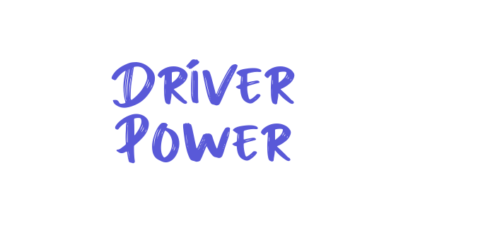 Driver Power Font Download