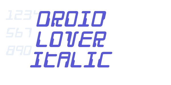 Droid Lover Italic font free