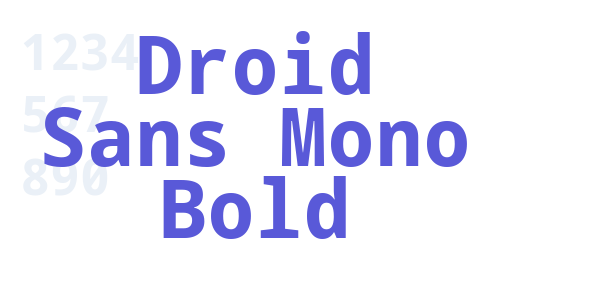 Droid Sans Mono Bold font free