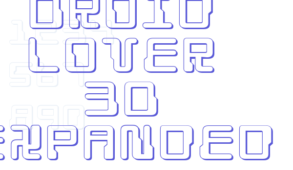 Droid Lover 3D Expanded font free