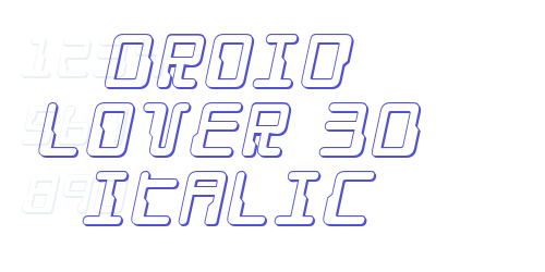 Droid Lover 3D Italic-font-download