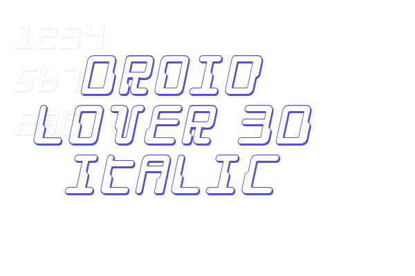 Droid Lover 3D Italic