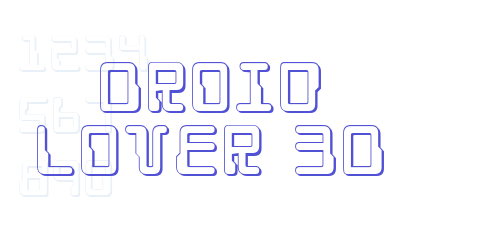 Droid Lover 3D-font-download