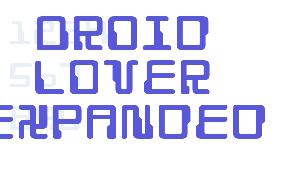 Droid Lover Expanded font free