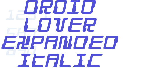 Droid Lover Expanded Italic-font-download