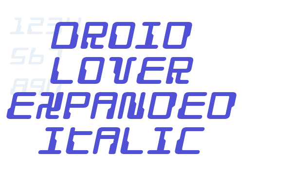Droid Lover Expanded Italic