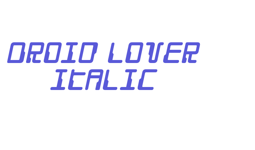 Droid Lover Italic Font