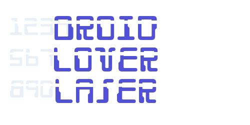 Droid Lover Laser-font-download