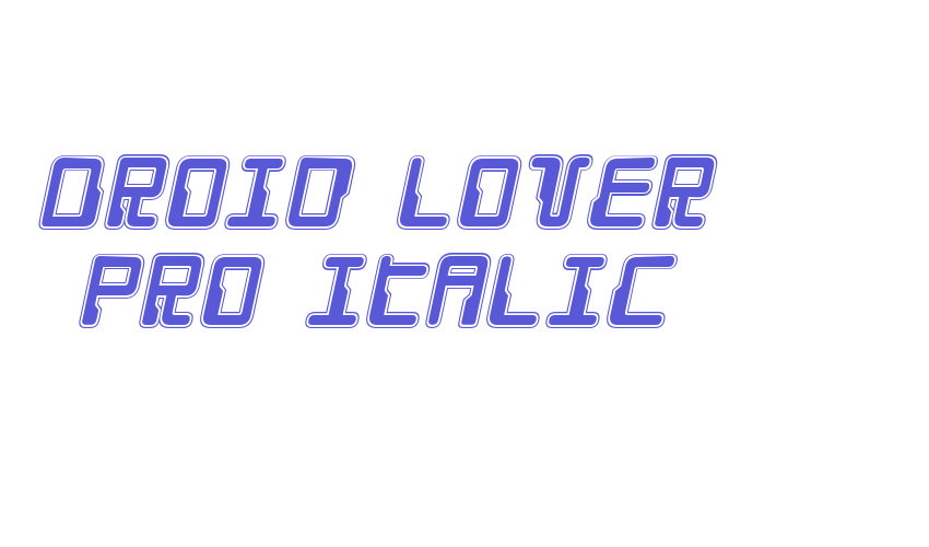 Droid Lover Pro Italic Font