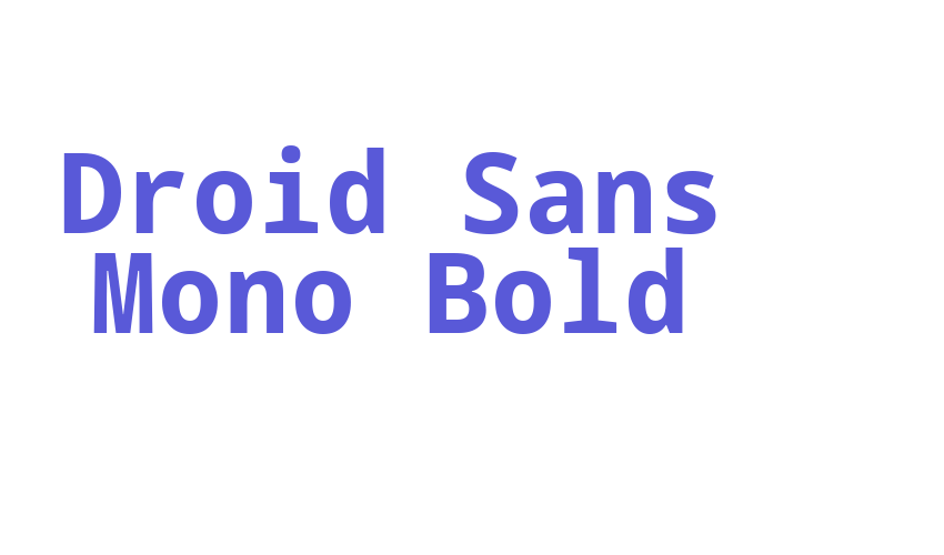 Droid Sans Mono Bold Font Download