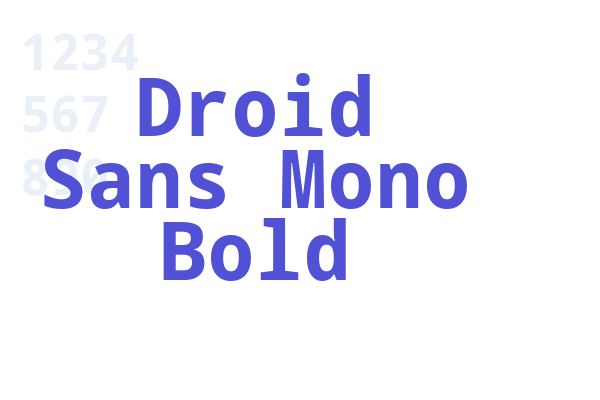 Droid Sans Mono Bold