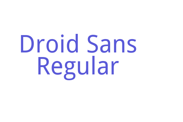 Droid Sans Regular Font