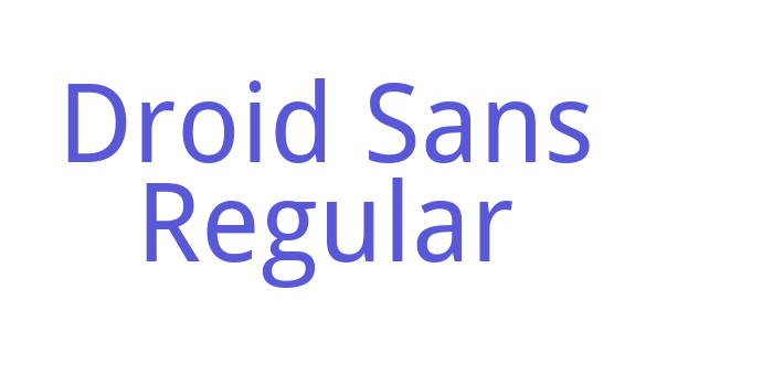 Droid Sans Regular Font