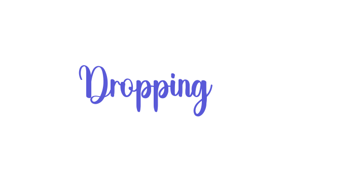 Dropping Font Download