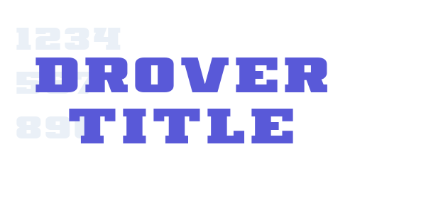 Drover Title font free