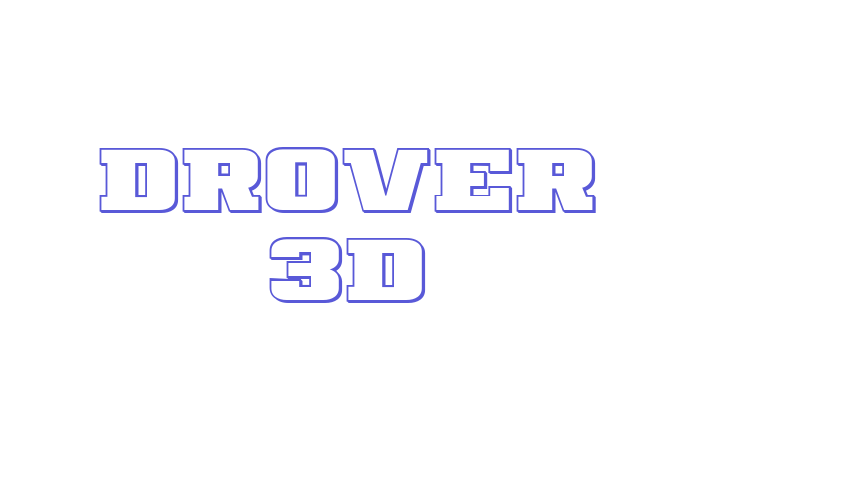 Drover 3D Font Download