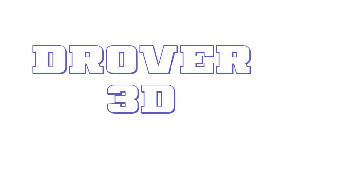 Drover 3D Font Download