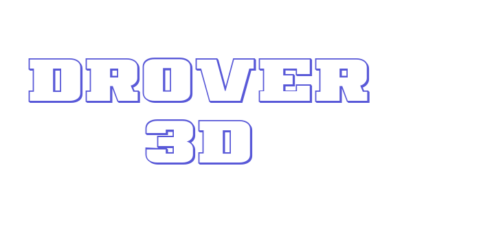 Drover 3D Font