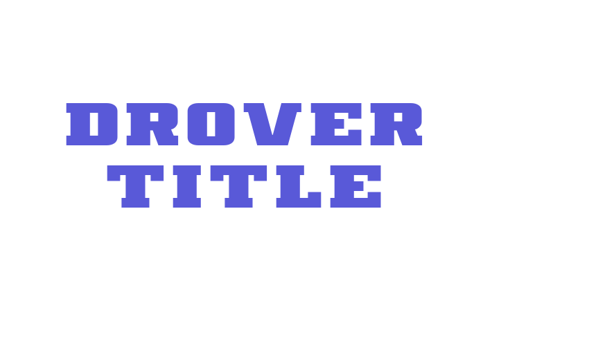 Drover Title Font Download