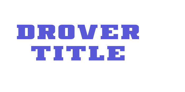 Drover Title Font Download