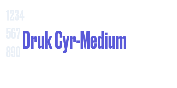 Druk Cyr-Medium font free