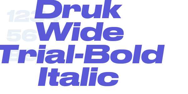 Druk Wide Trial-Bold Italic font