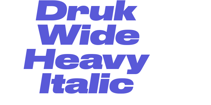 Druk Wide Heavy Italic Font Download