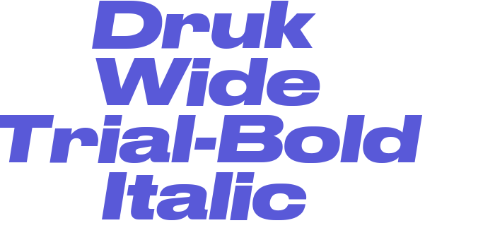 Druk Wide Trial-Bold Italic Font Download