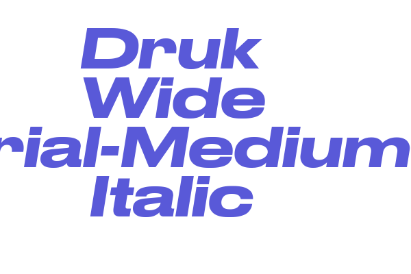 Druk Wide Trial-Medium Italic Font