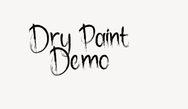 Dry Paint Demo Font