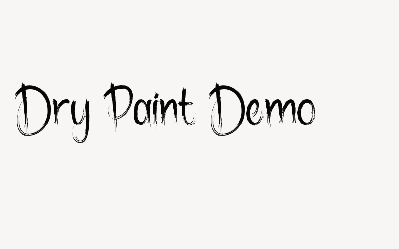 Dry Paint Demo Font