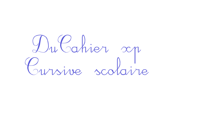 DuCahier xp Cursive scolaire Font Download