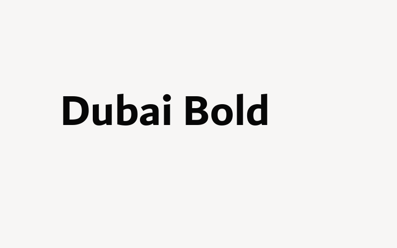 Dubai Bold Font