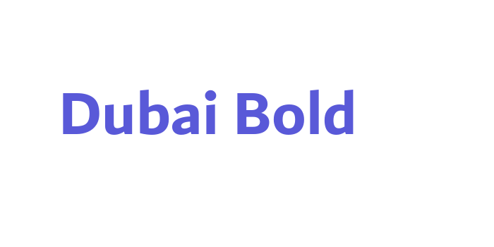 Dubai Bold Font Download