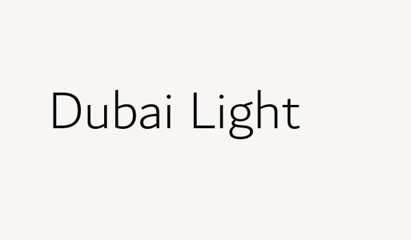 Dubai Light Font